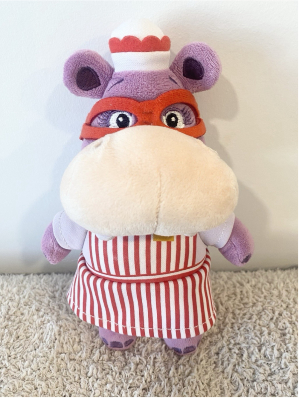 Disney Store Doc McStuffins Hallie Hippo Nurse Plush 10” Stuffed Animal